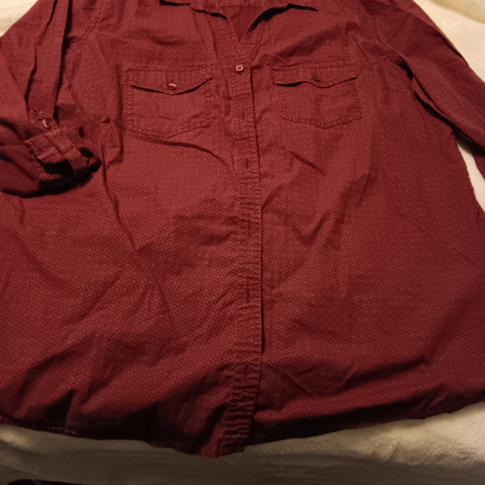 Denver Hayes Maroon Patterned Shirt